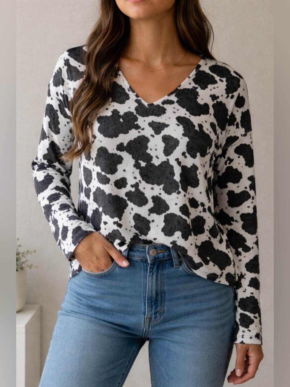 Monochrome Long Sleeve Top